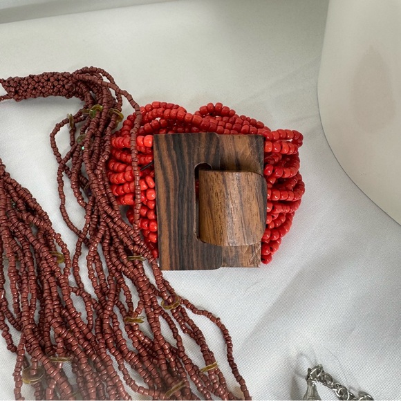 Massive Lot Bundle Multicolor Seedbead Beaded Necklace and Bracelet Collection - Picture 10 of 15